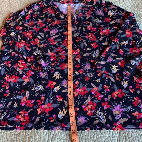 Lands End Ruffle V-Neck Top - Petite Large - Picture 11 of 15